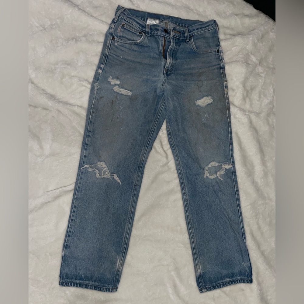 Carhartt Men's Light Blue Straight Jeans